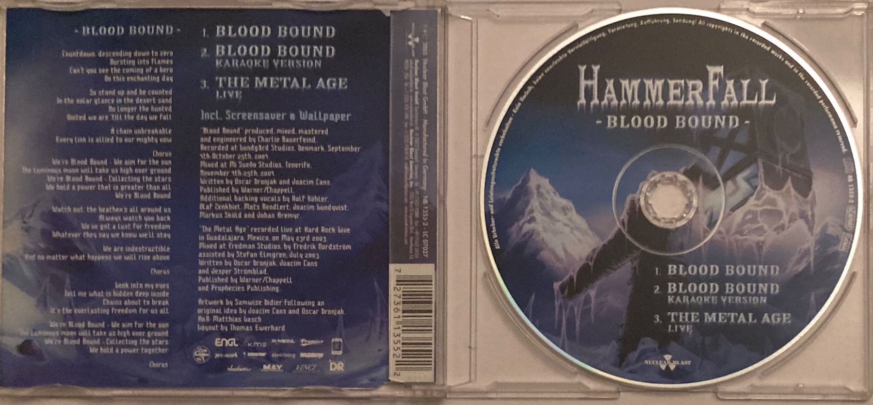 CD: HAMMERFALL - BLOOD BOUND – Usato da Poliez-Pittet venduto da Newtown-Records 1