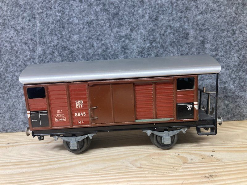 Buco Modellini di ferrovie: Buco Spur 0 Gedeckter Güterwagen 8645 SBB – Usato da Büsserach venduto da ModellbahnDepot 2