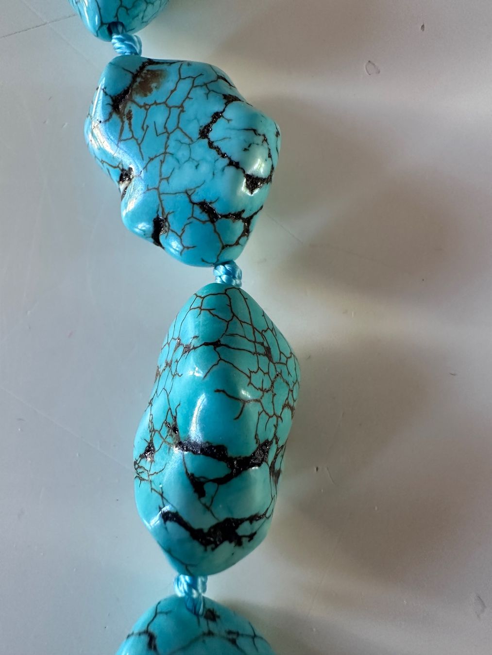 Ketten: Collier vintage gros galets turquoise 54 cm – Gebraucht aus Lausanne von jul_v9ht 4