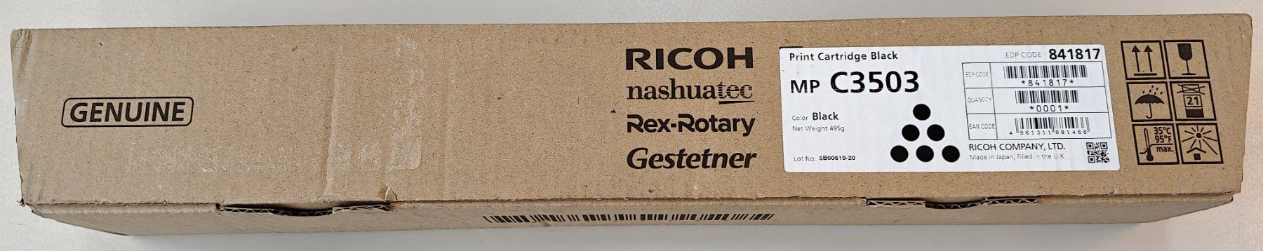 Ricoh Cartucce per stampanti & toner: Toner Noir Ricoh MP C3503 – Nuovo e nell'imballaggio originale da Savièse venduto da Meridian17