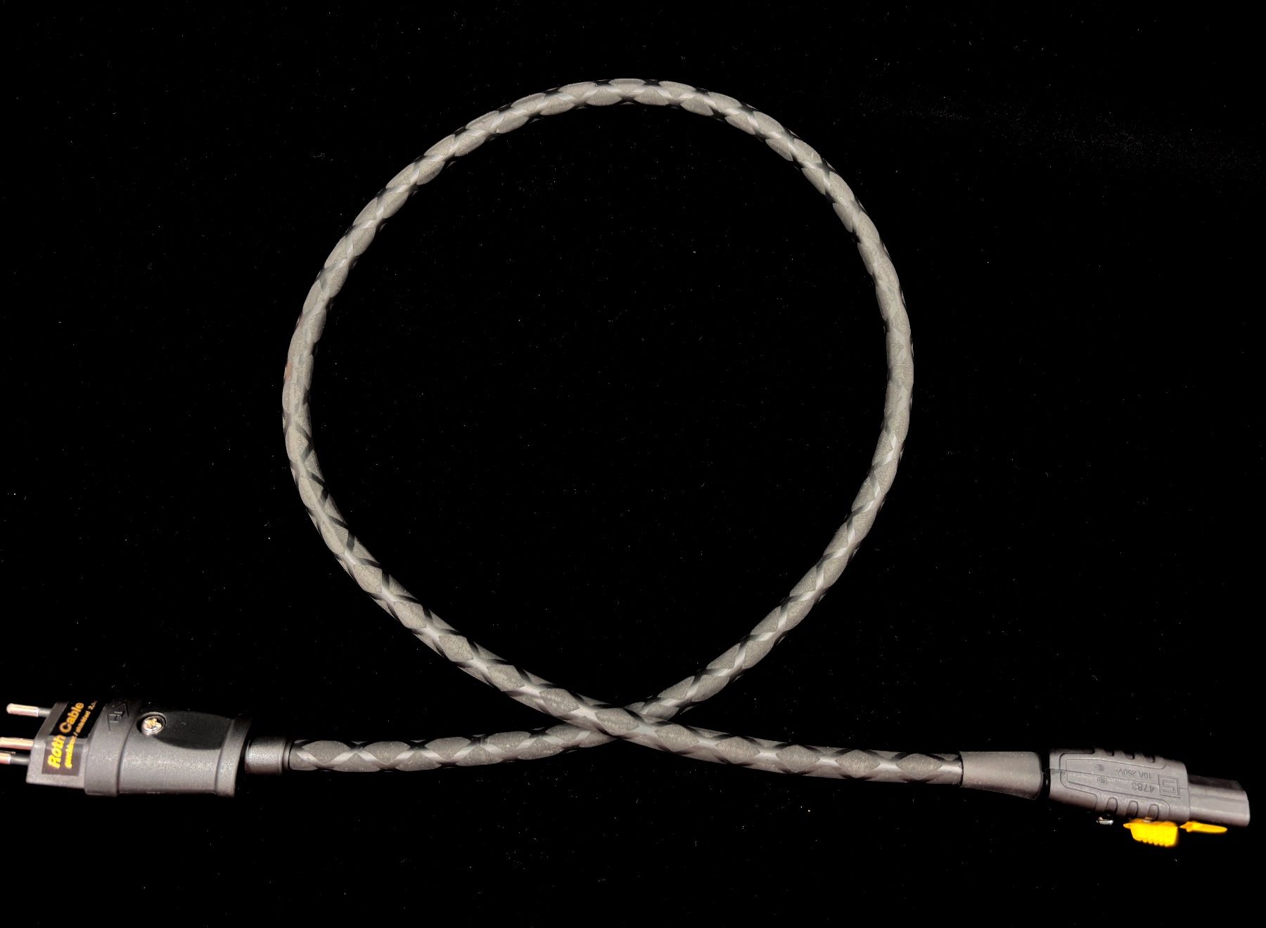 ROTH CABLE Netzkabel Black, geschirmt,1m, 2,5mm High End (Neu und ...
