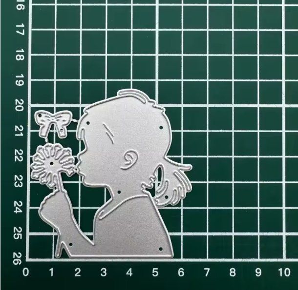 Sciablone: Neu Stanzschablonen-Set Mädchen mit Löwenzahn "make a wish" – Nuovo e nell'imballaggio originale da Effretikon venduto da wenuss 4