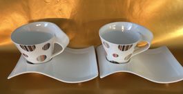 Villeroy&Boch / 2 große Tassen mit Unterteller 3dl
