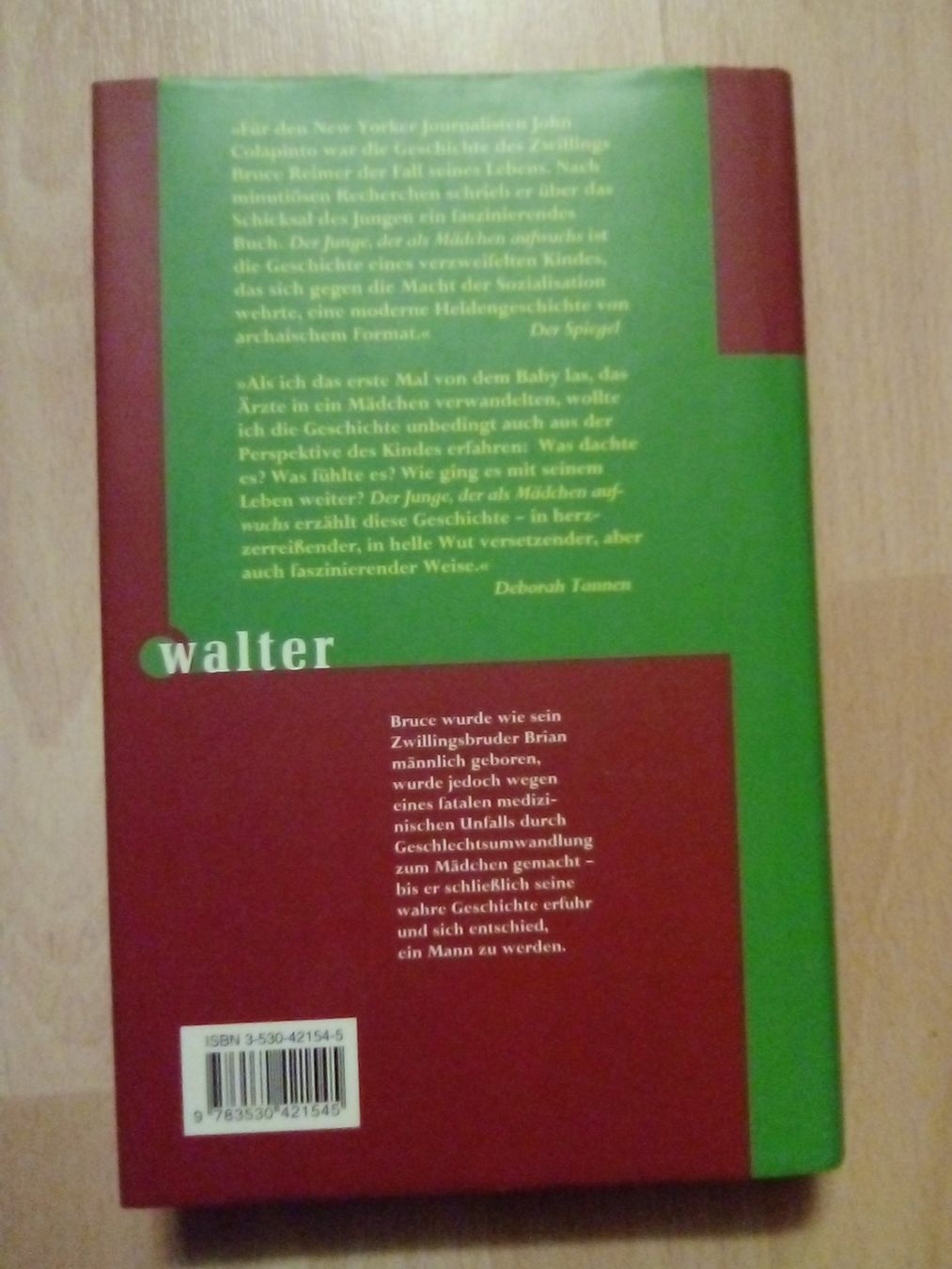 Libri: Der Junge der als Mädchen aufwuchs John Colapinto – Usato da Winterthur venduto da Colonica 1