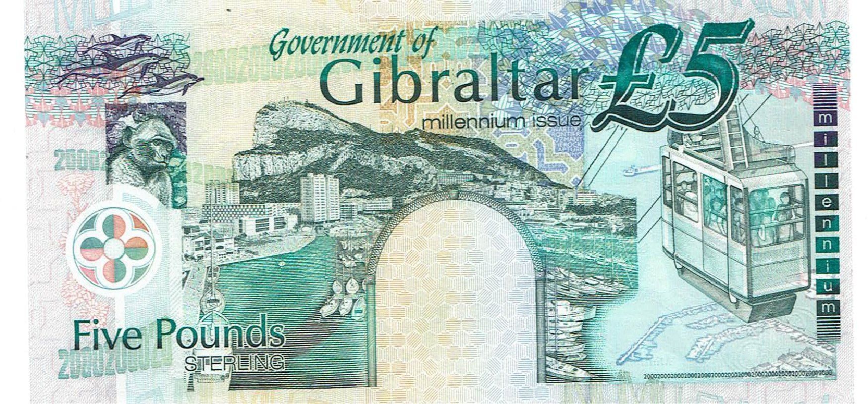 Banconote: Gibraltar 5 Pounds 2000 COMM.P-29 UNZ – Nuovo (secondo la descrizione) da Steffisburg venduto da ber_8htf 1