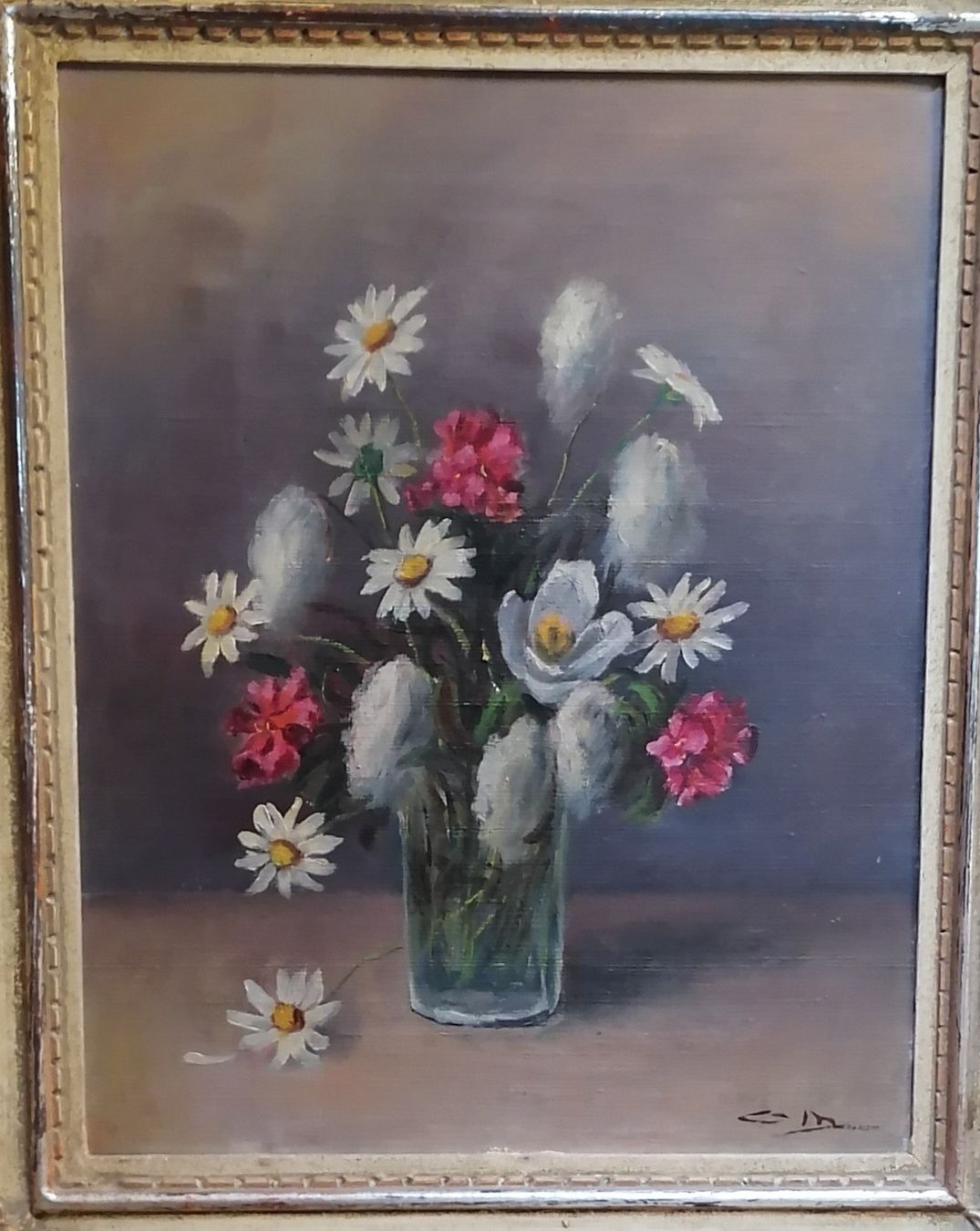 Dipinti: Ölgemälde Blumen- antik - wunderschöner massiver Rahmen – Usato da Krattigen venduto da markus63 3