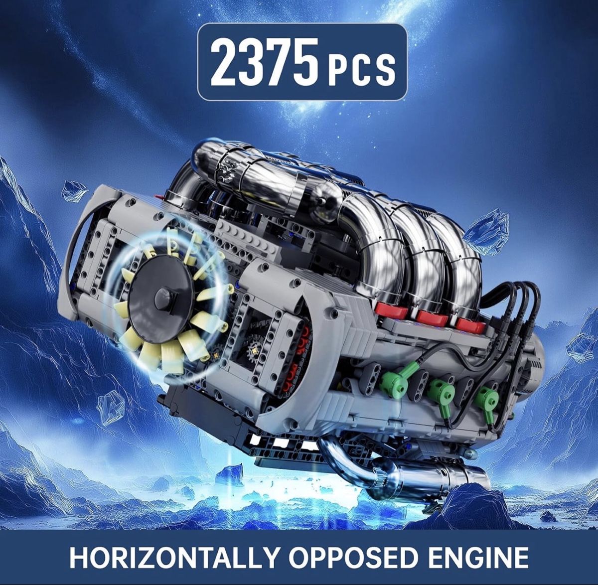 Mould King Kit di costruzioni: Mould King boxer engine building blocks – Nuovo (secondo la descrizione) da Rheinfelden venduto da ProtectYourPrivacy 2