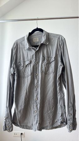 Graues Vintage Herrenhemd, Grösse xl, Top Zustand 