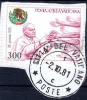 POSTA AEREA VATICANA 1980 GESTEMPELT ERHALT SIEHE SCAN -N493