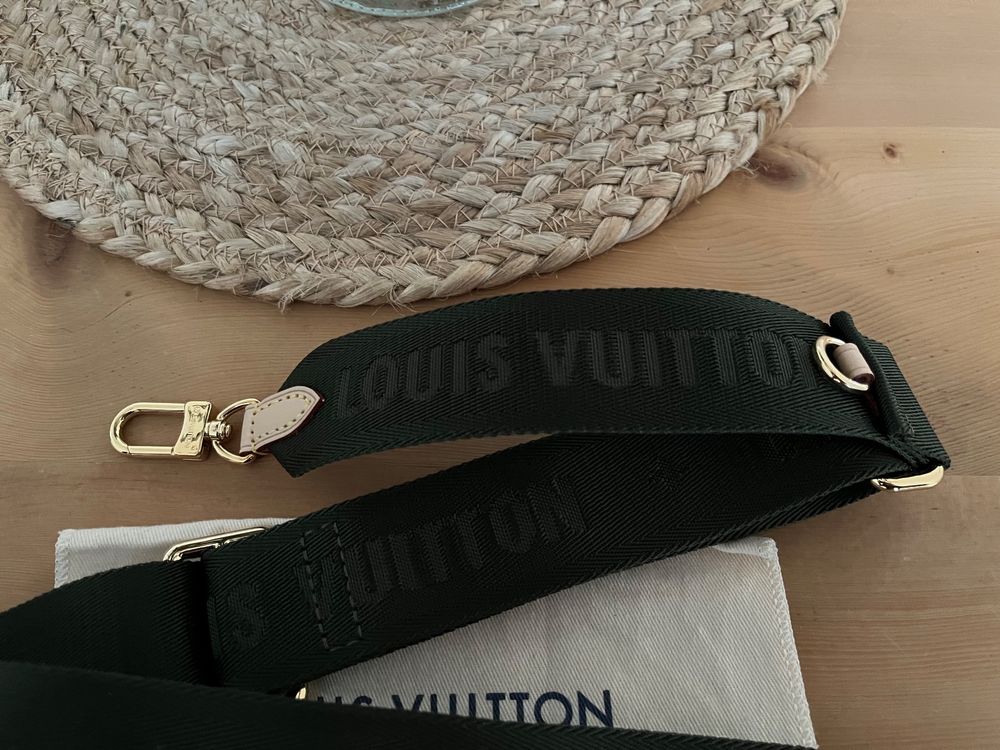 ab 1.- Louis Vuitton Nylon Strap / Schulterriemen Khaki