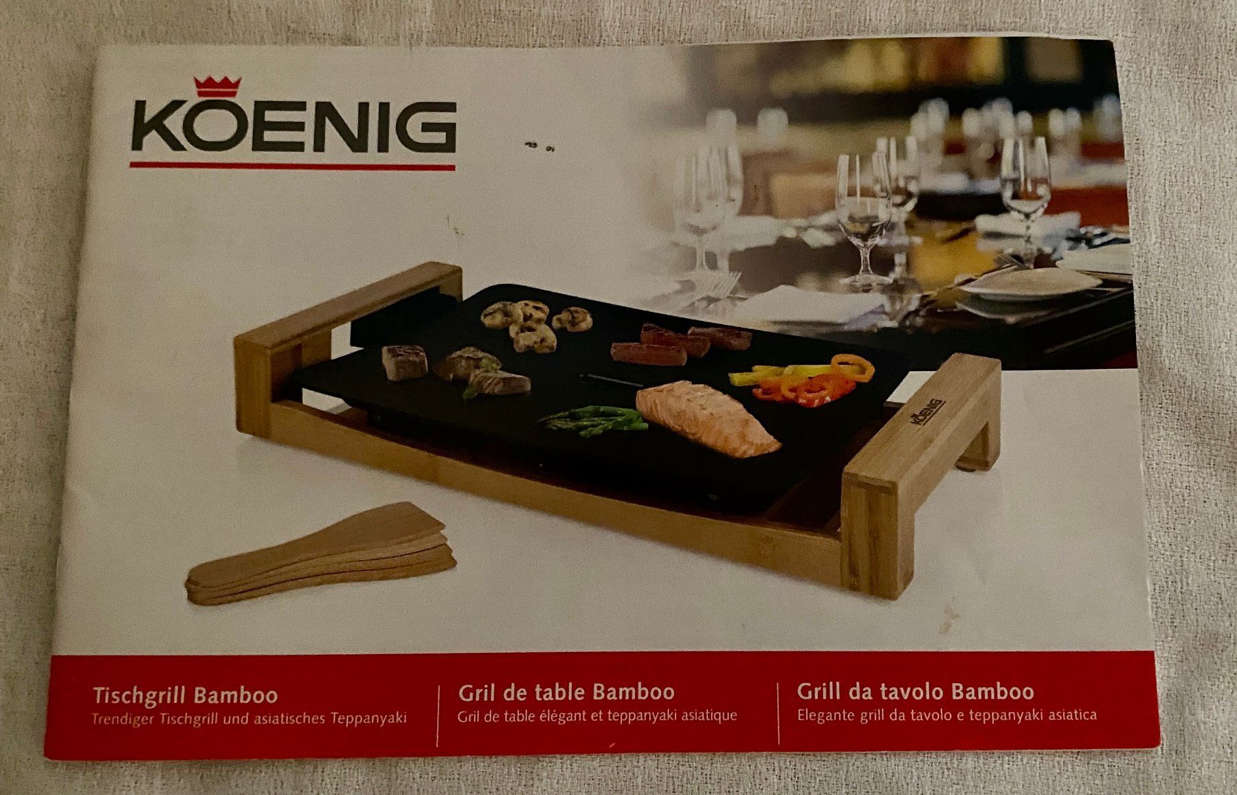 König Griglie: KÖENIG Tischgrill Bamboo – Usato da Benglen venduto da rumas 3