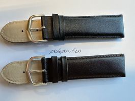 2x Uhrenarmband 24mm Leder, Uhrenband, pour montres