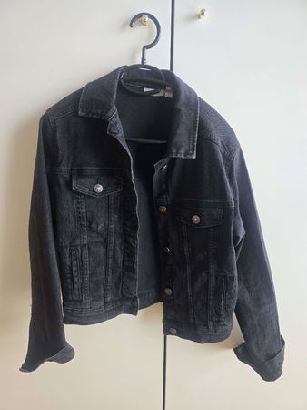 Jeansjacke Fransa schwarz grau Grösse 36 neuwertig