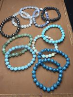 Stretch Bracelets Gemstone Assortment Set of 9 pcs