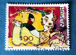 Nr. 1052 Clown mit Requisiten GESTEMPELT 2002  