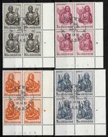 1961, 381-384, Viererblockserie gestempelt ET (15083)