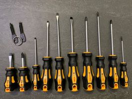 Schraubenzieher 12-teiliges Set, 5 Schlitz 5 Phillips