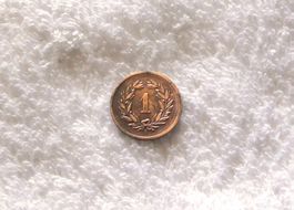 1 centime/Rappen 1908 abart