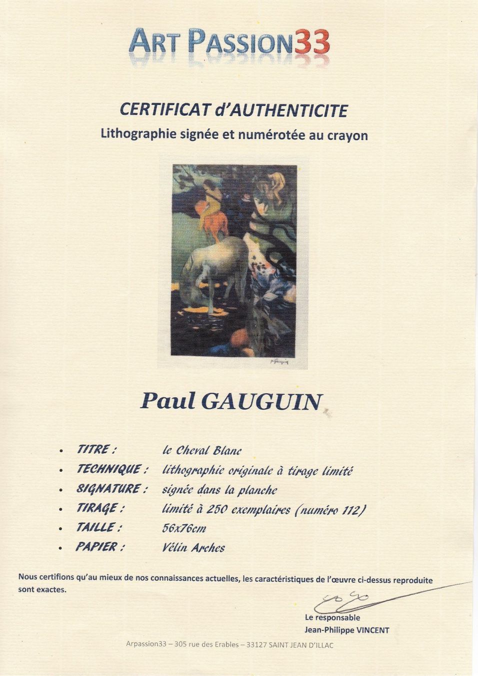 Grafica & Litografie: Gauguin Paul Lithographie numérotée 112/250 – Nuovo (secondo la descrizione) da Epagny venduto da Kariba 6