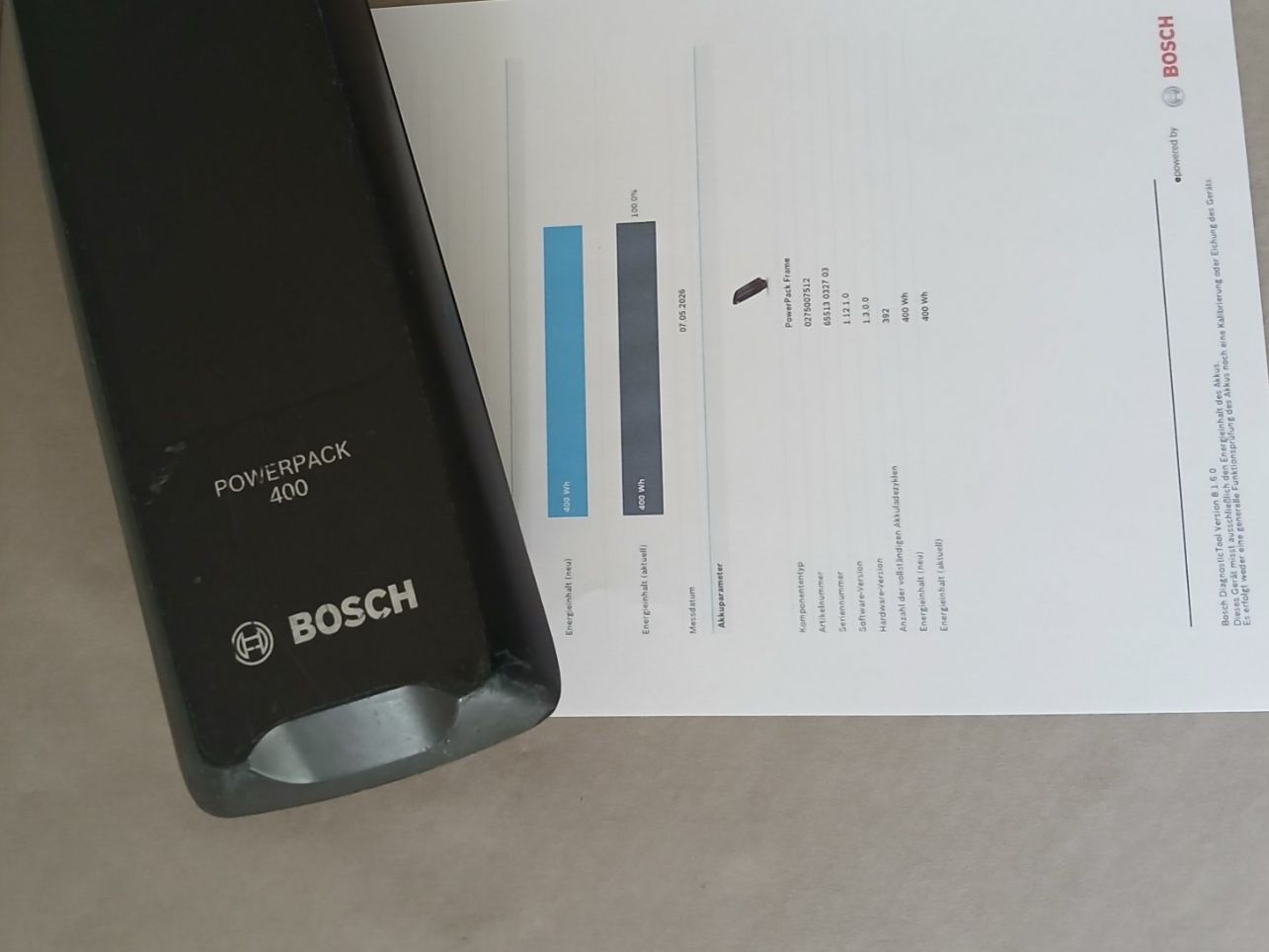 Bosch Batteries: Bosch Powerpack 400 mit 490Wh - inklusive Messbericht – D'occasion à Winterthur par .-thx-. 1