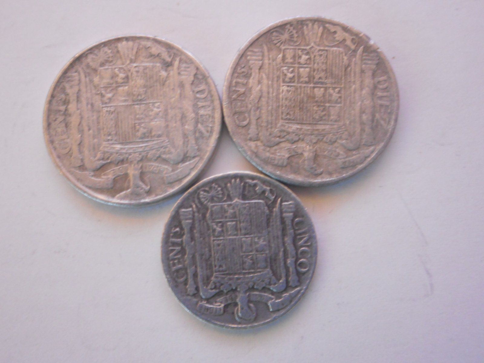 Tutti le monete: Spanien Münzen 1940/1941  alt – Usato da Kriegstetten venduto da pizlad2010 3