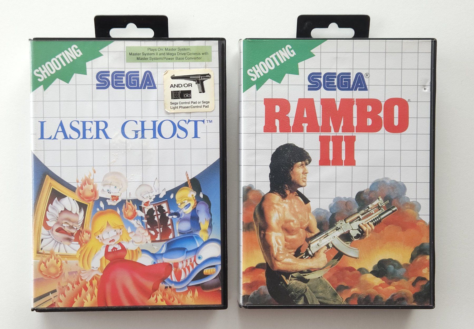 4 Spiele für Light Phaser (Pistole) Rambo usw - Master Syste (Gebraucht ...