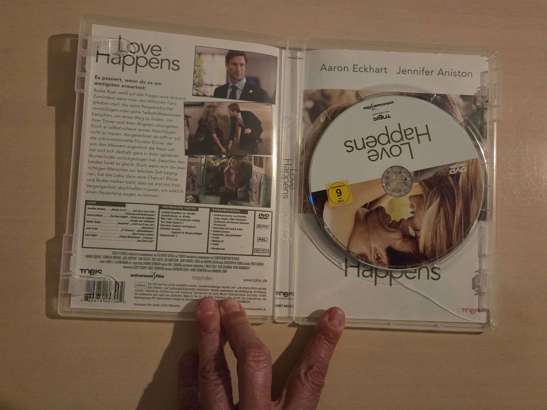 Tutti i DVDs: Love Happens, Jennifer Aniston, DVD – Usato da Liestal venduto da ITOlio 2
