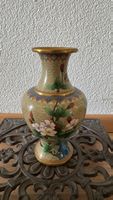 Antike Blumenvase Cloisonné mit detailliertem Muster 21cm