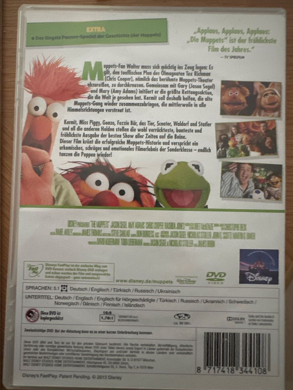 Tutti i DVDs: Die Muppets (DVD) – Usato da Birmensdorf ZH venduto da Pukeko58 1