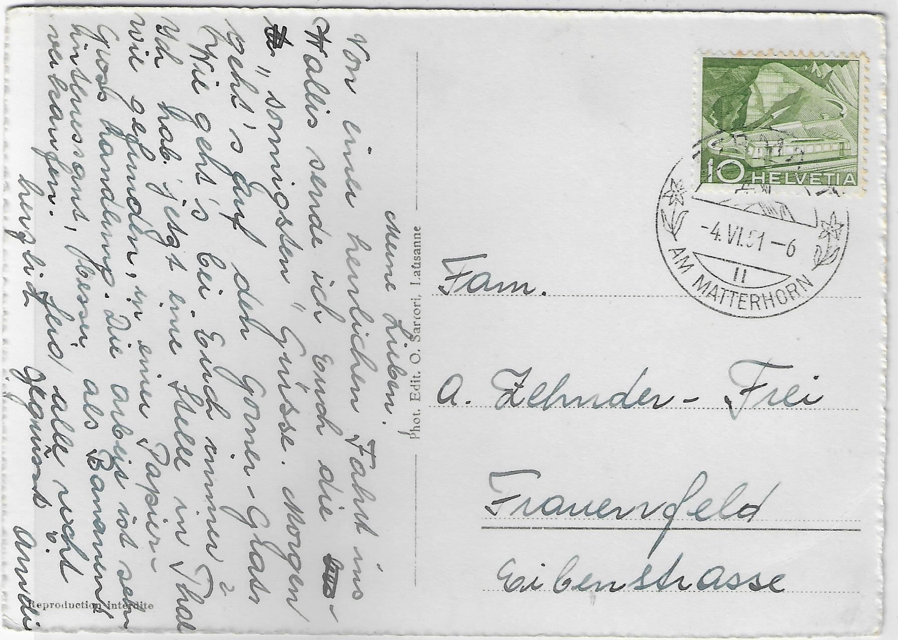 Cartes postales: Zermatt - Vue generale – D'occasion à Ettingen par Kartenplanet 1