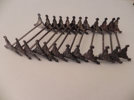 12 alte Messerbänkchen versilbert - Jugendstil ?