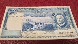 Angola 1000 Escudos Geldschein, 1970, Top Zustand, Rarität