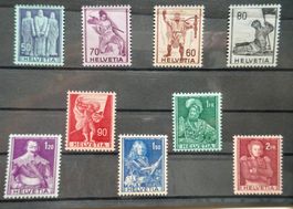 1941 Historische Bilder Satzmarken postfrisch SBK 243 - 251