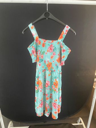 Sommerkleid Mädchen Gr. 170, H&M, Blumen türkis Top Zustand
