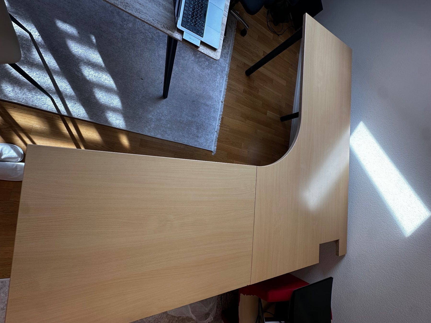 Bureaux: Corner desk light wood L-shape used condition – D'occasion à Bern par ald_rmf7 5