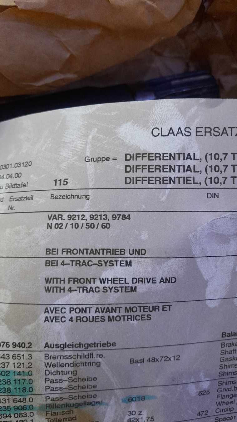 Claas Accessori per altri veicoli: Claas Jaguar Getriebeteile – Usato da Hombrechtikon venduto da puenti01 7