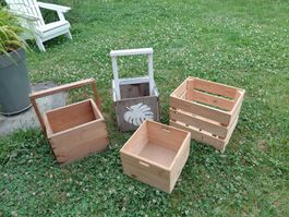 4 Holzkisten für dekozwecken