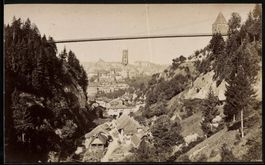 Fotografie Fribourg, Blick nach dem Ort 