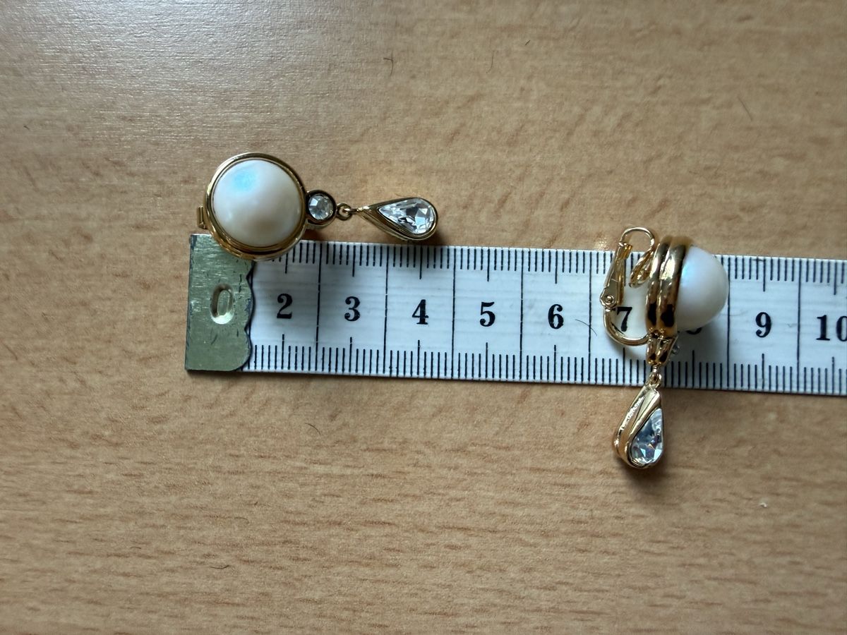 Orecchini pendenti & Orecchini a lobo: ✨Vintage Perlen- und Strass-Ohrringe – Usato da Lamone venduto da LaCantinaMagica 5