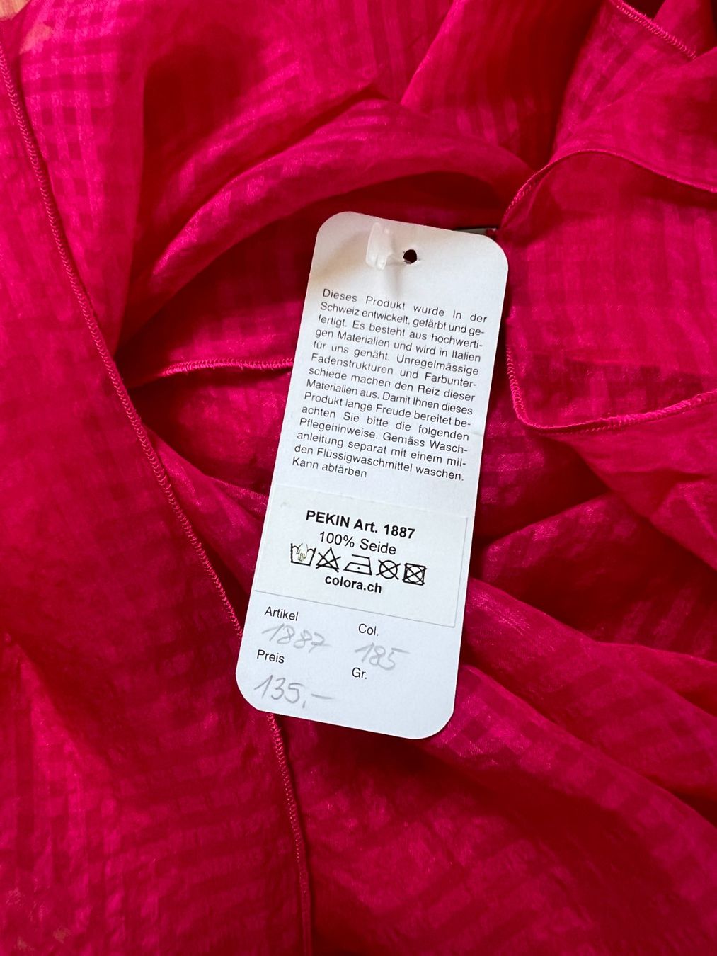 Colora Foulard & Sciarpe: Colora Schal, 100% Seide, Pink, NEU – Nuovo e nell'imballaggio originale da Worb venduto da farben20zauber 1