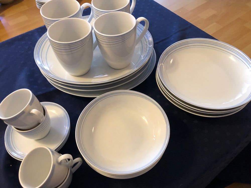 24 teiliges Porzellan Set Heinrich Winterling Nova Blu Kaufen auf Ricardo