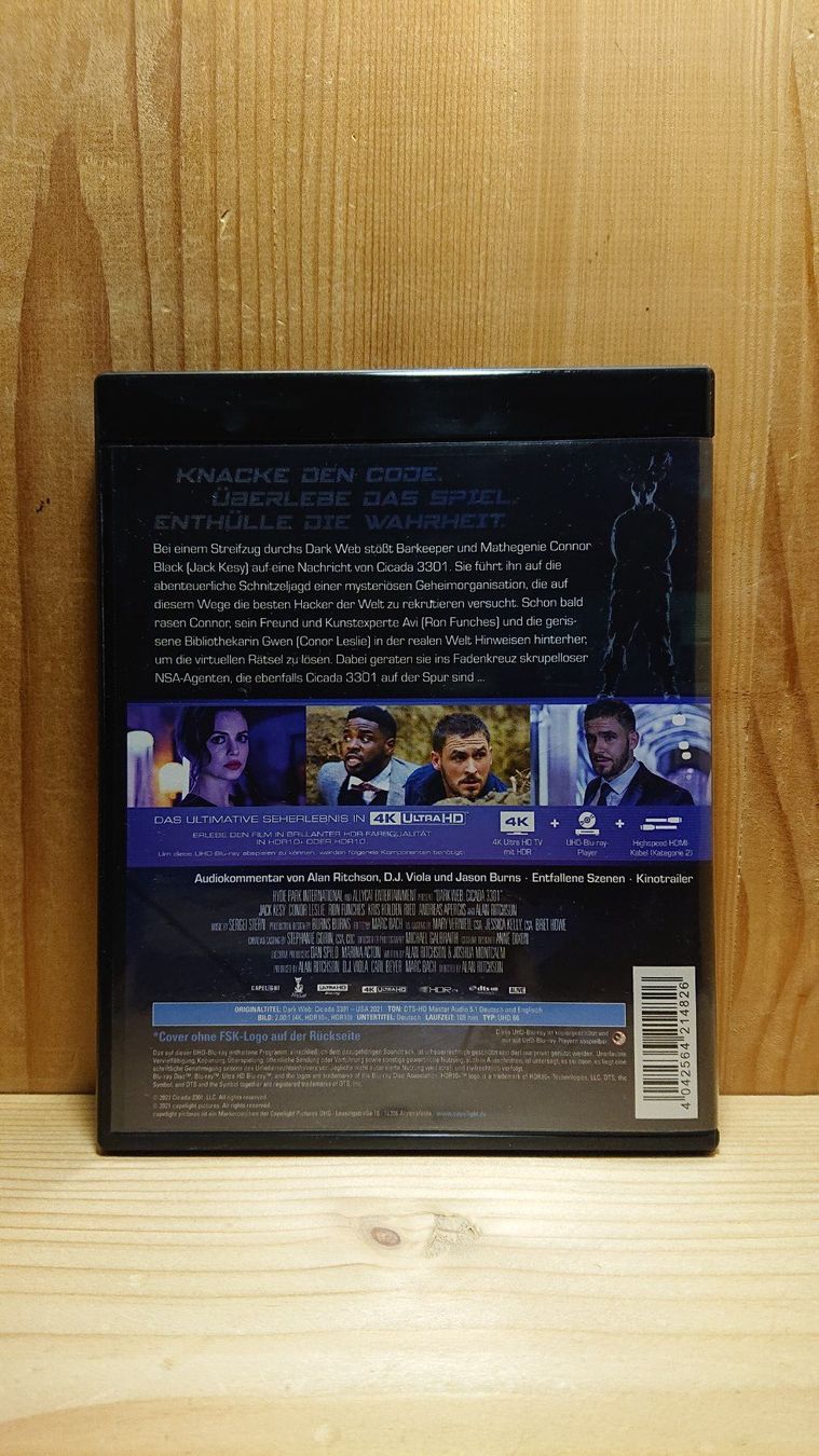 Tous les DVDs: DARK WEB CICADA 3301 4K UHD Blu-Ray – D'occasion à Wilderswil par Exebub 1