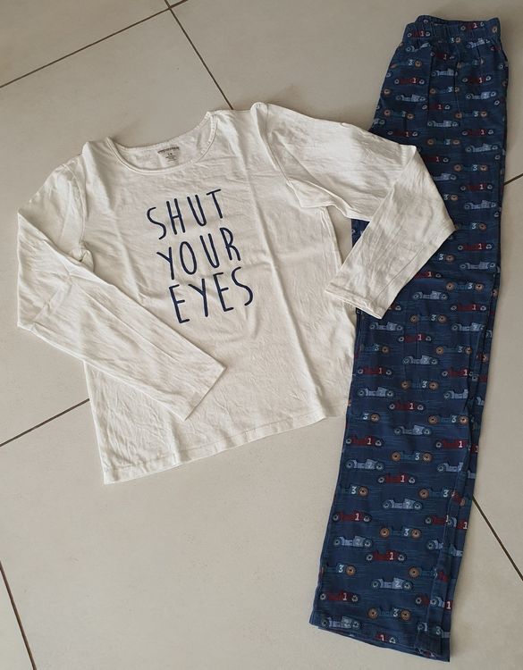T-shirt Kinder avec une panthère, noir, taille 158/164, lunettes de