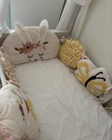 Bettnestchen Set für Babybett Motiv Hase Blume Schmetterling