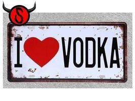Blechschild – I LOVE VODKA