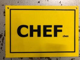 Chef chen Boss hinweis tafel türe