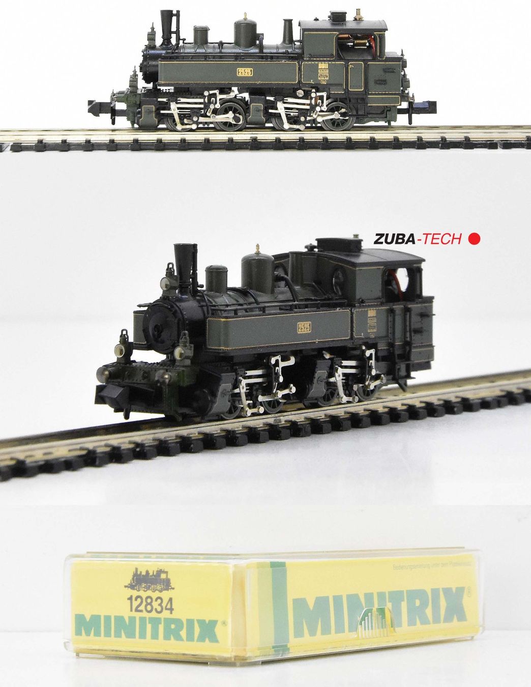 Trix Modelleisenbahnen: Minitrix 12834 Dampflok BBII K.Bay.Sts.B Spur N mit OVP – Gebraucht aus St. Gallen von