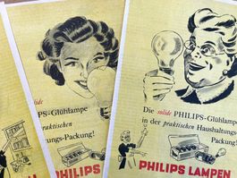 Philips Glühbirnen - 3 alte Werbungen / Publicités 1949