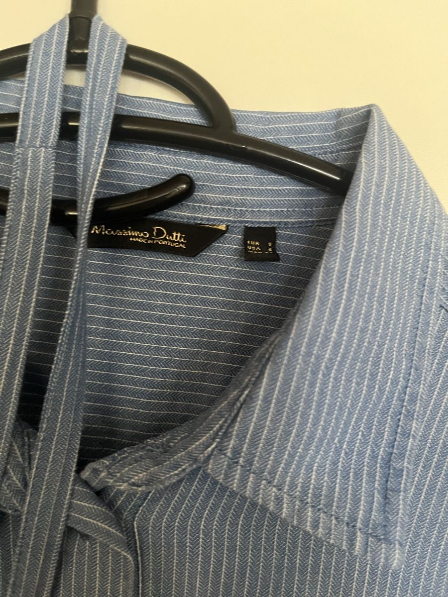 Massimo Dutti Vestiti: Massimo Dutti Hemdkleid, hellblau gestreift, Gr. S – Usato da Wädenswil venduto da Iana32 1