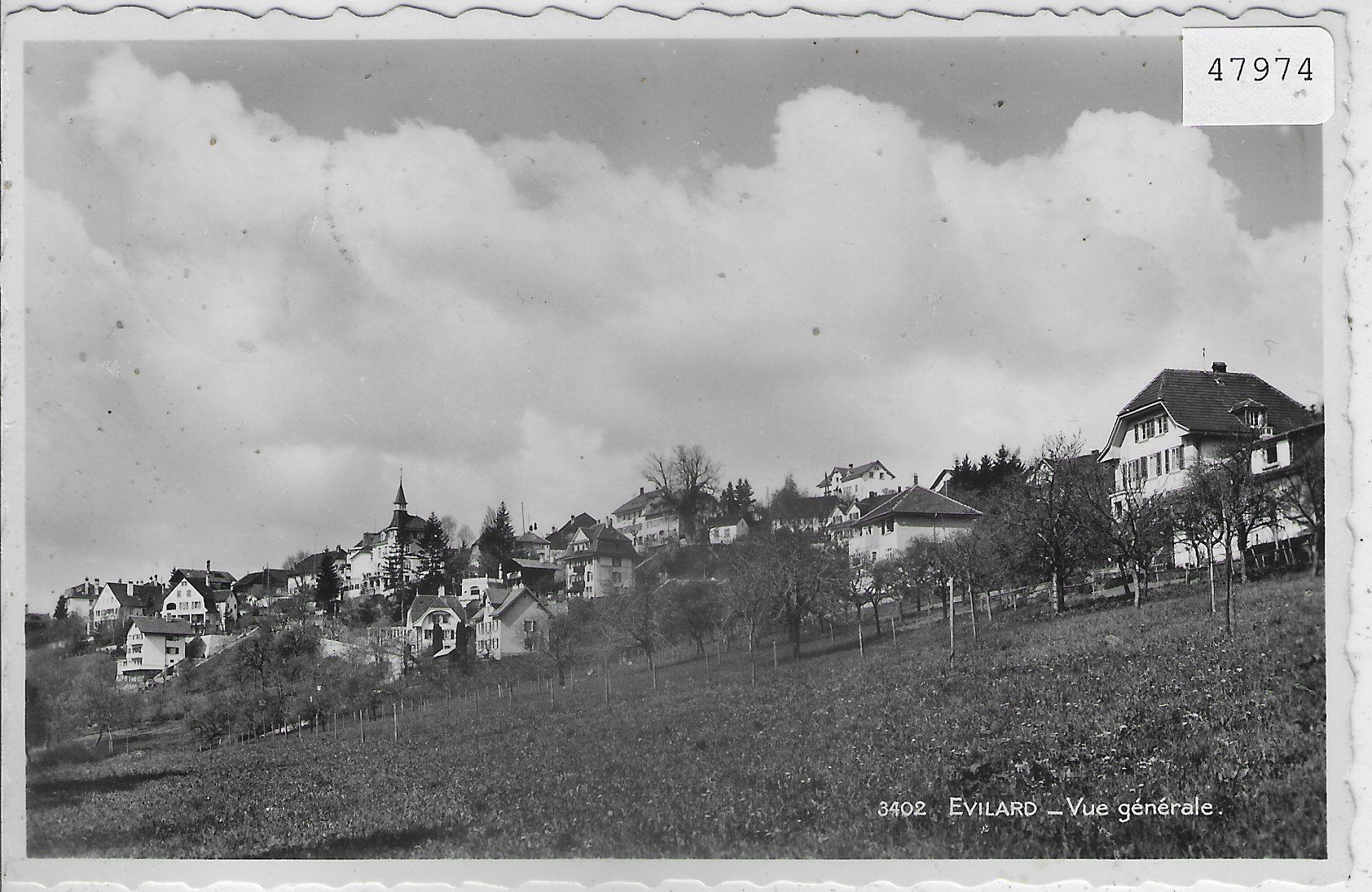 Cartoline postali: Evilard - Vue generale - Leubringen – Usato da Ettingen venduto da Kartenplanet